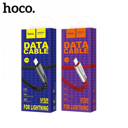 Lightning cable 2.4A (1.2m) – Hoco U58 – Black