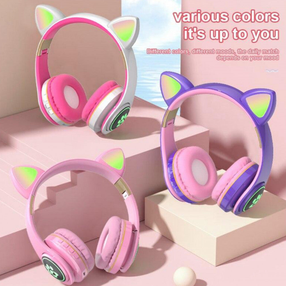 Bluetooth headphones – TUCCI T24 LED – Pink