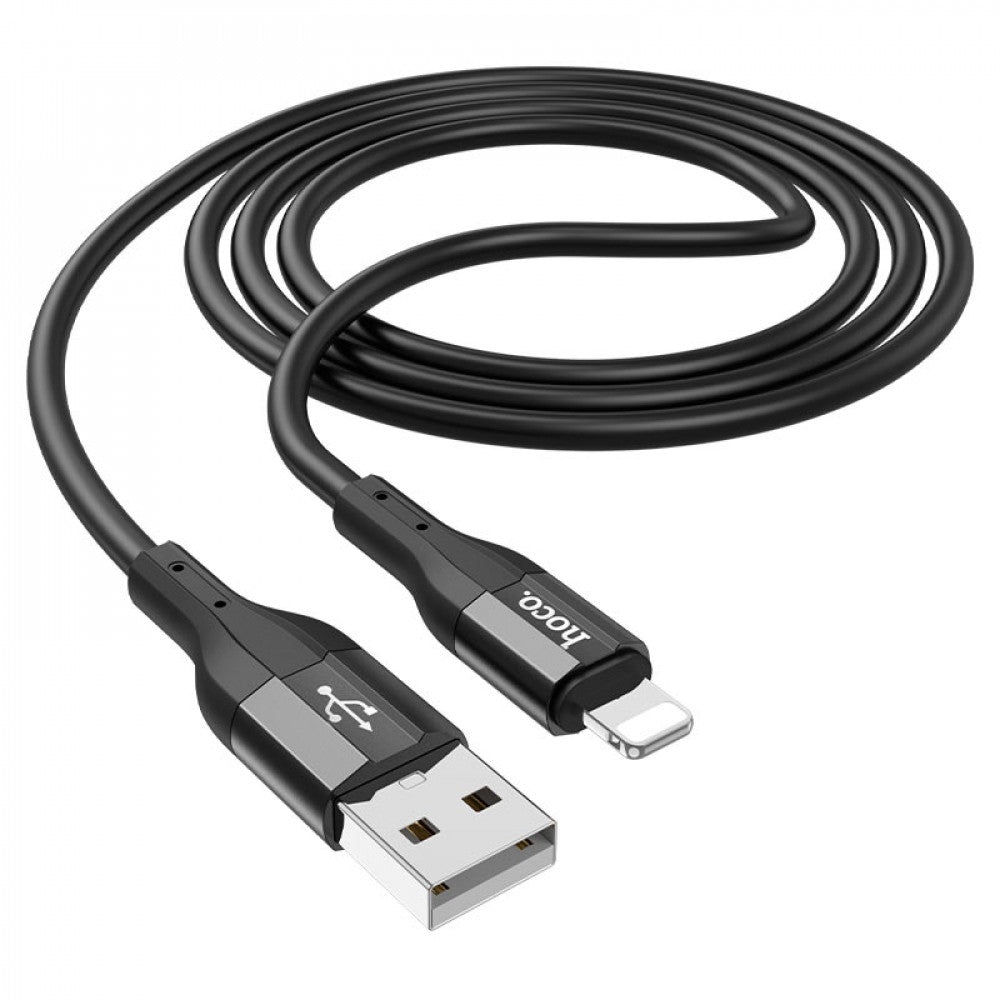 Lightning Cable 2.4A (1m) Hoco X72 Silicone — Black