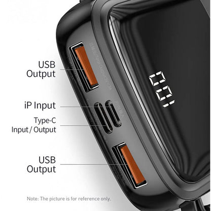 Power Bank 20000 mAh | 15W | Digital Display - Baseus (PPQD-F) - PPQD-F01 Black