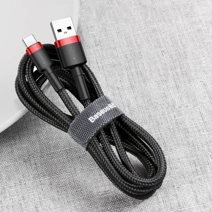 Lightning cable 2.4A (1m) – Baseus (CALKLF) Cafule Series – CALKLF-BV3 Gold+Blue