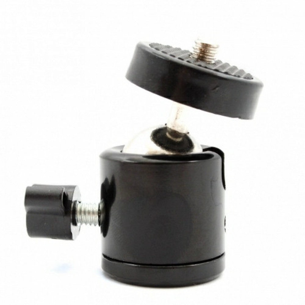 360° Articulating Mount for LED Lamp, Camera, GoPro to Tripod, Metal Head