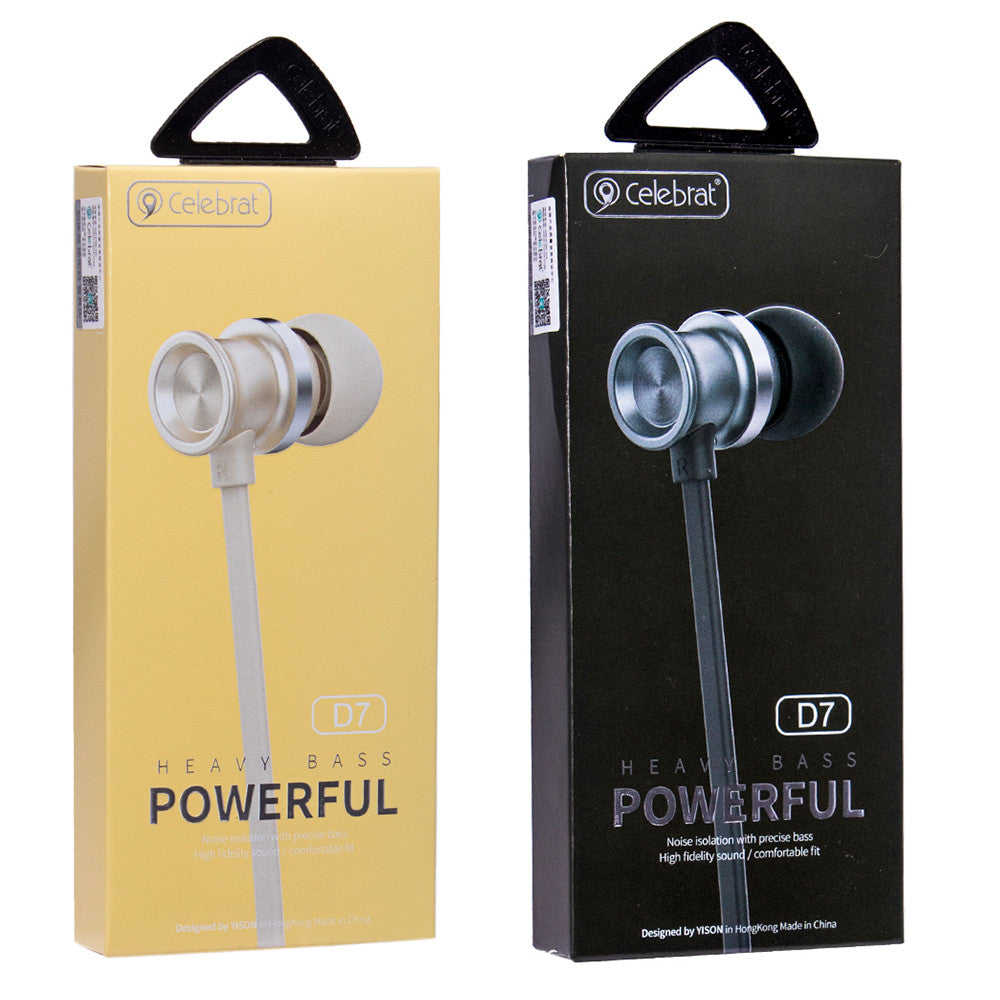 Headphones with microphone 3.5mm Celebrat D7 – Black