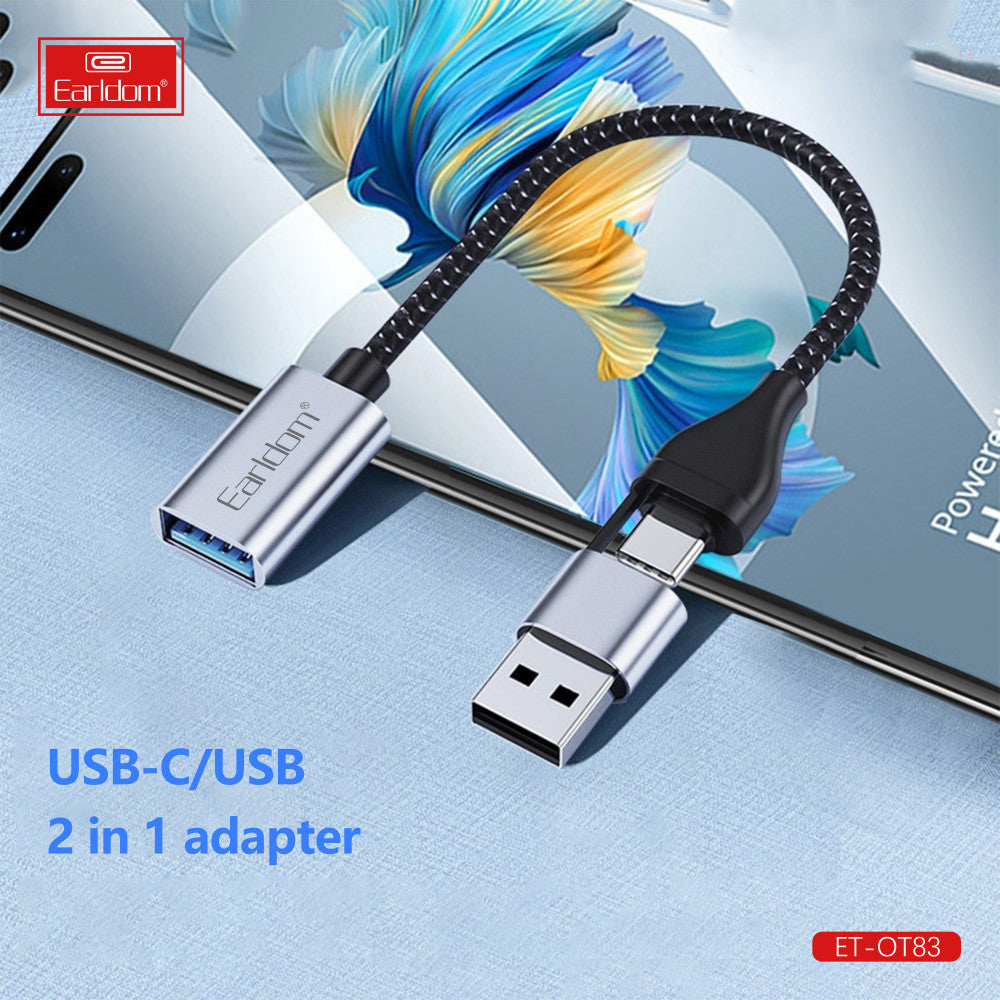 Adapter OTG USB C &amp; USB A To USB3.0 – Earldom ET-OT83 2 in 1