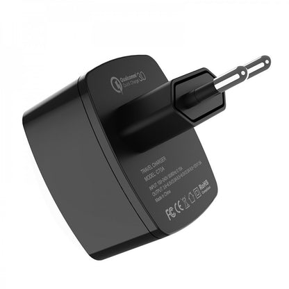 Home Charger | 18W | QC3.0 | USB C Cable (1m) – Hoco C70A – Black
