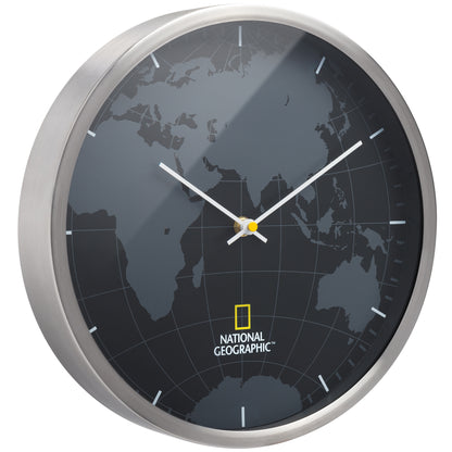 National Geographic World Map Aluminum Wall Clock (9080000)