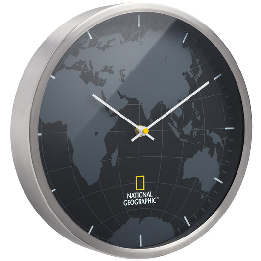 National Geographic World Map Aluminum Wall Clock (9080000)