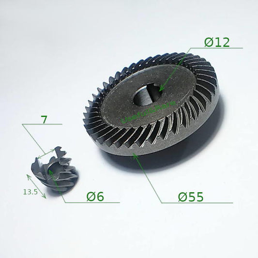 Craft 125-disc angle grinder gears pair d55*12 h13.5*d6 w7
