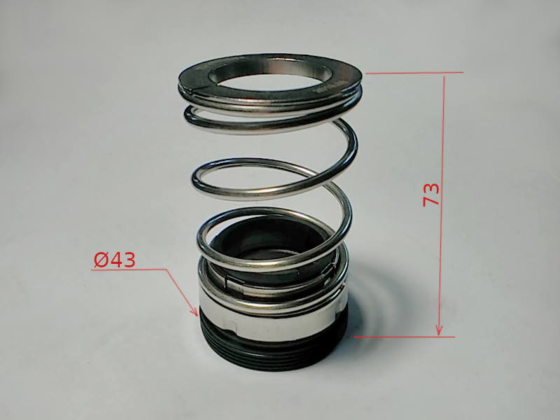 Aggressive liquid mechanical seal TD40 (NG28) (M106K/SIC/NBR/SS304) d28*43 h73