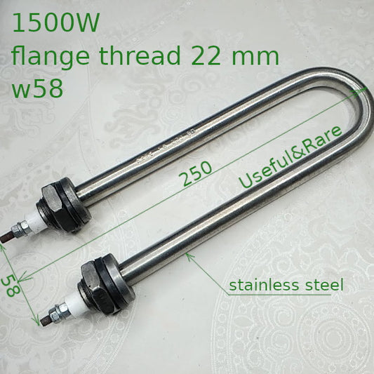 Electric water heating element 250x70 1.5 kW thread 22 stainless steel