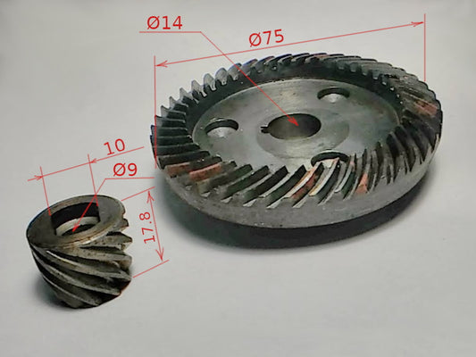 230-disc angle grinder gears pair 75*14-18*9-10