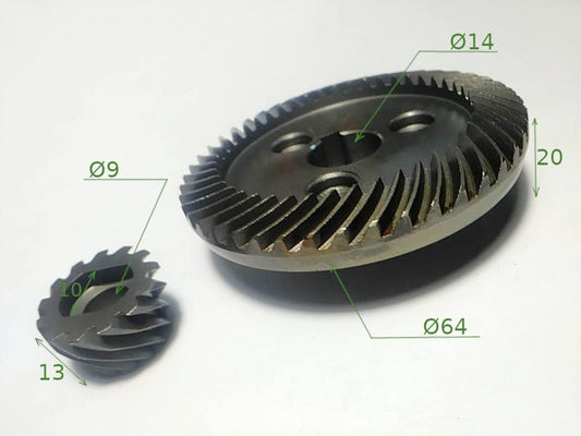 180-disc angle grinder gears pair d64*14 h13*d9 w10
