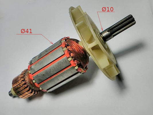 Electric screwdriver nutrunner motor armature d41 L120-157 t7