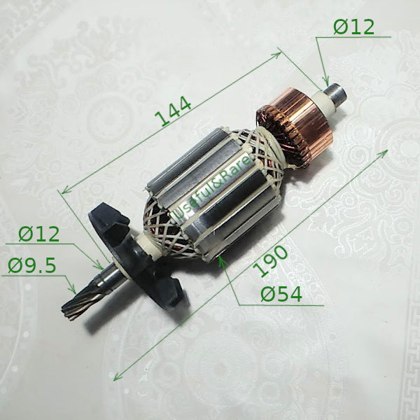 Rebir IE-5107 Circular saw motor armature d54 L144-190 t7