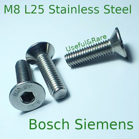 Bosch washing machine stainless steel drum fasteners M8 L25 hexagon