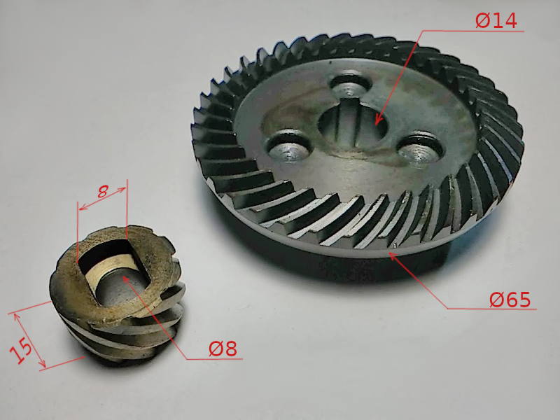 230-disc angle grinder gears pair 65*14-15*8-8