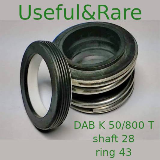 DAB K 50/800 pump mechanical seal 109-28 on shaft 28 mm