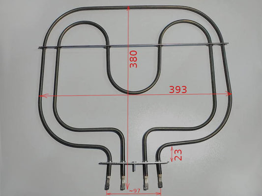 Double-circuit electric oven heating element 38*39 800+1200 W