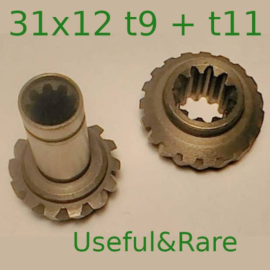 Garden trimmer gears pair 31x12 t9+t11