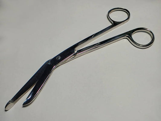 Stainless steel surgical scissors for bandages