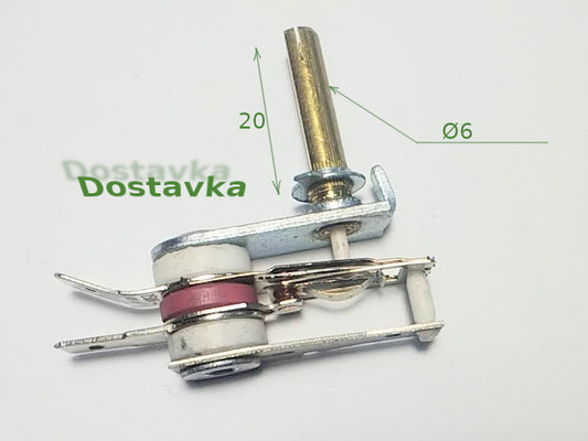 2-pin Bimetallic thermostat KT094 T250 10A with high rod