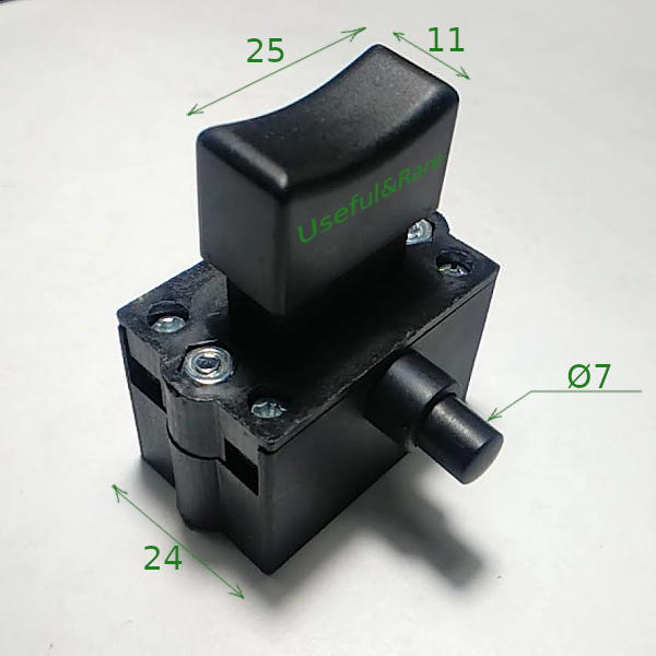 Angle grinder manual trigger switch KatleGO FA4-10/2DB 25*12 24*25*37