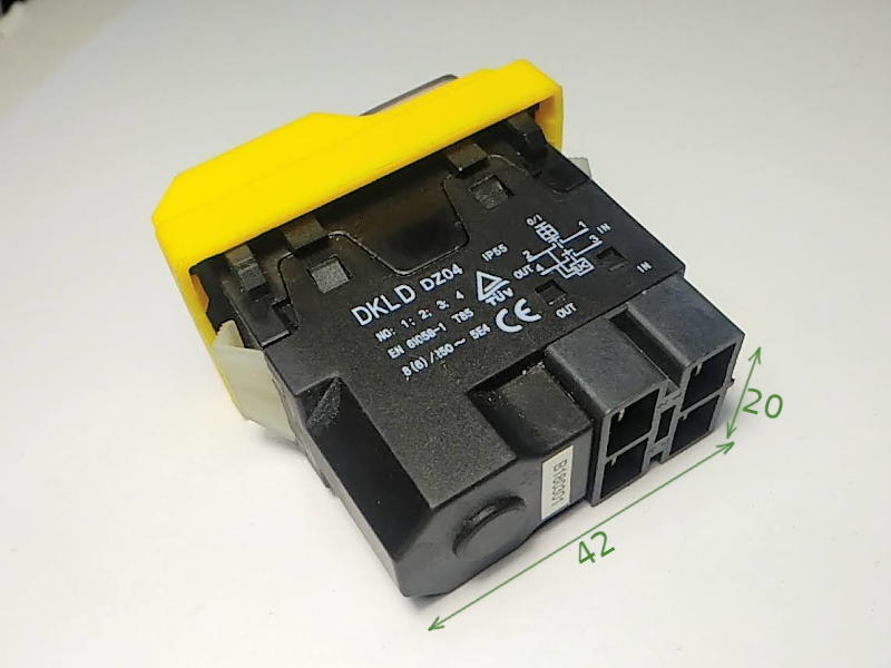 Sealed manual operation trigger switch DKLD 4 hidden pin socket