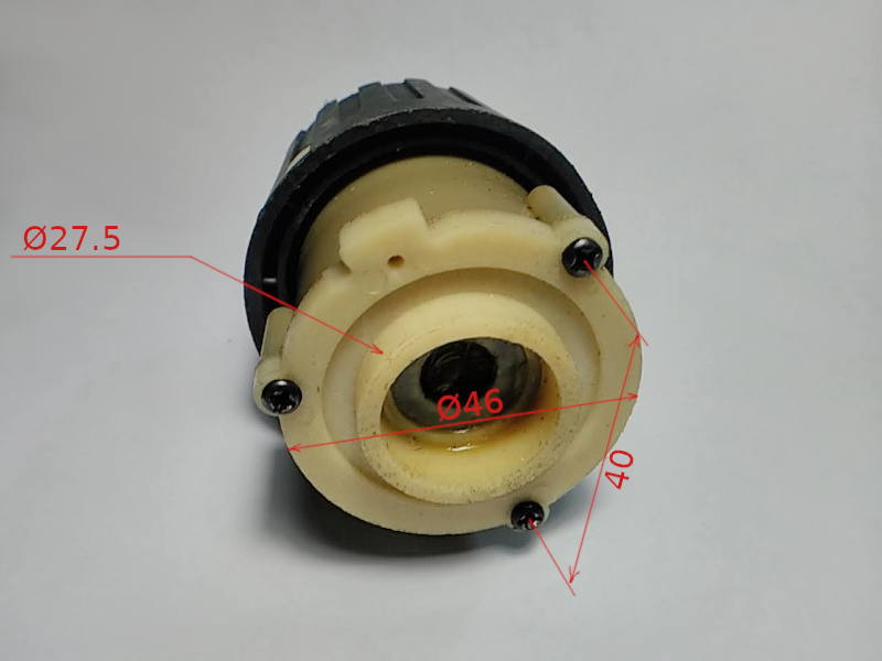 Mains electric screwdriver gearbox L23 mm 3 screws Ø46*38 mm
