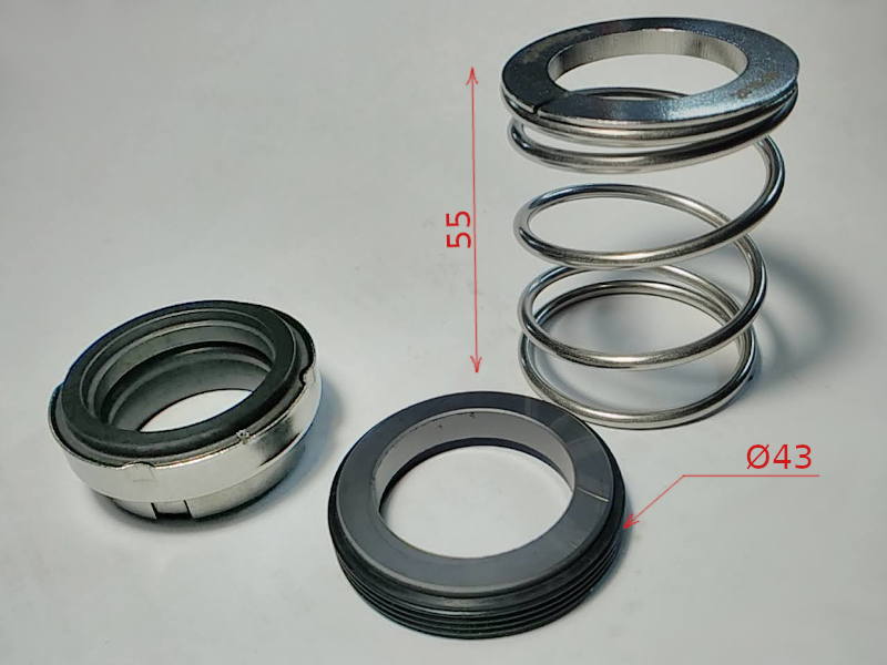 Aggressive liquid mechanical seal TD40 (NG28) (M106K/SIC/NBR/SS304) d28*43 h73