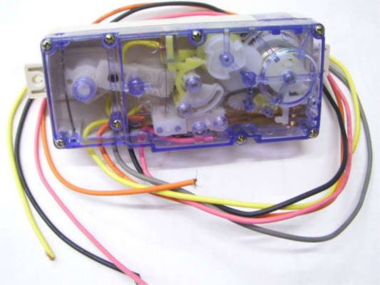Semi-automatic washing machine double mode timer with five wires