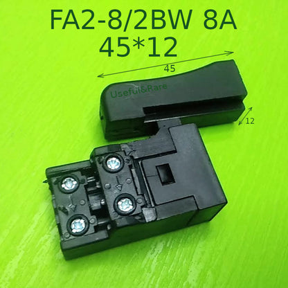 Grinder trigger switch FA2-8/2BW 8A button 45*12