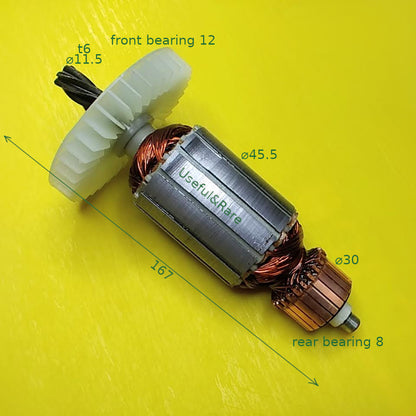 Electric chainsaw motor armature d46 L167-133 t6