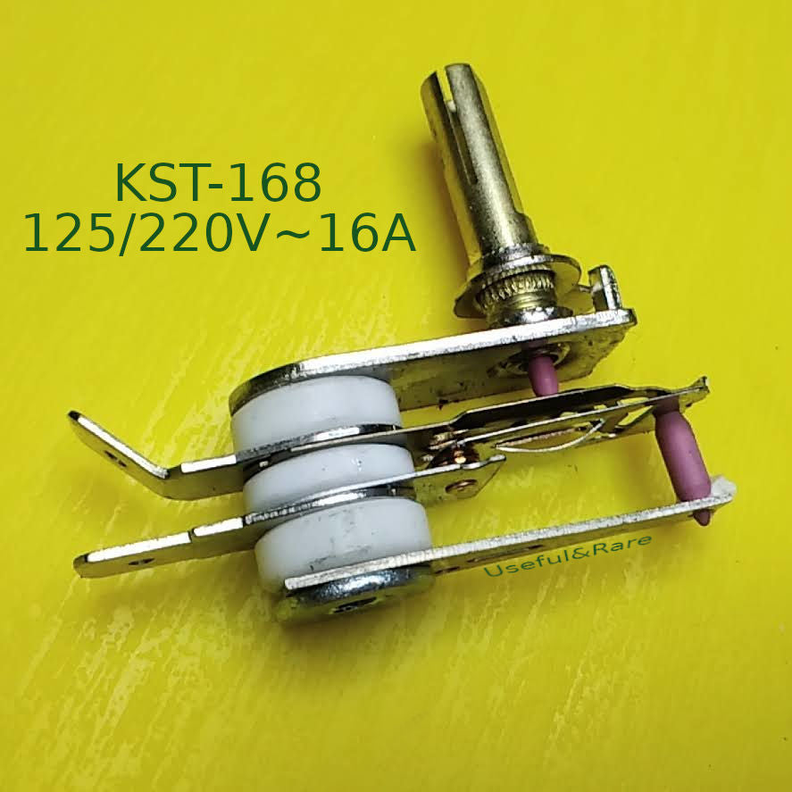 2-pin Bimetallic thermostat KST-168 T250 16A with rod 20 vv