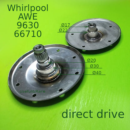 Whirlpool AWE Direct Drive washing machine stainless steel Drum support flanges