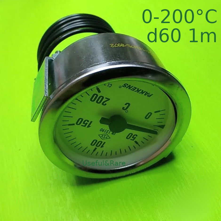 Capillary Metal Thermometer Pakkens 0-200°C d60 1m