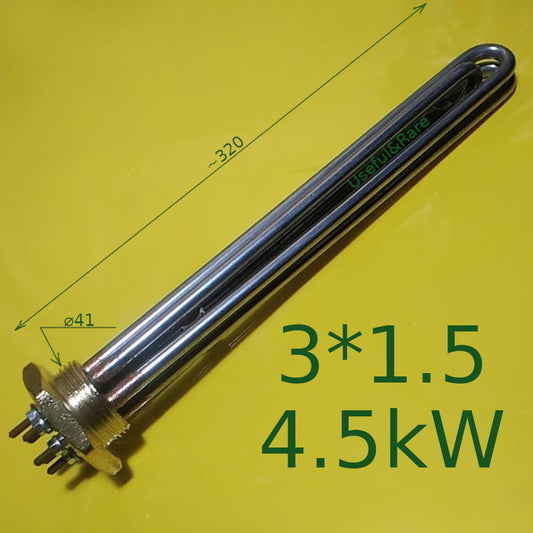 Electric water heating element L320 4.5 kW thread 41 stainless steel