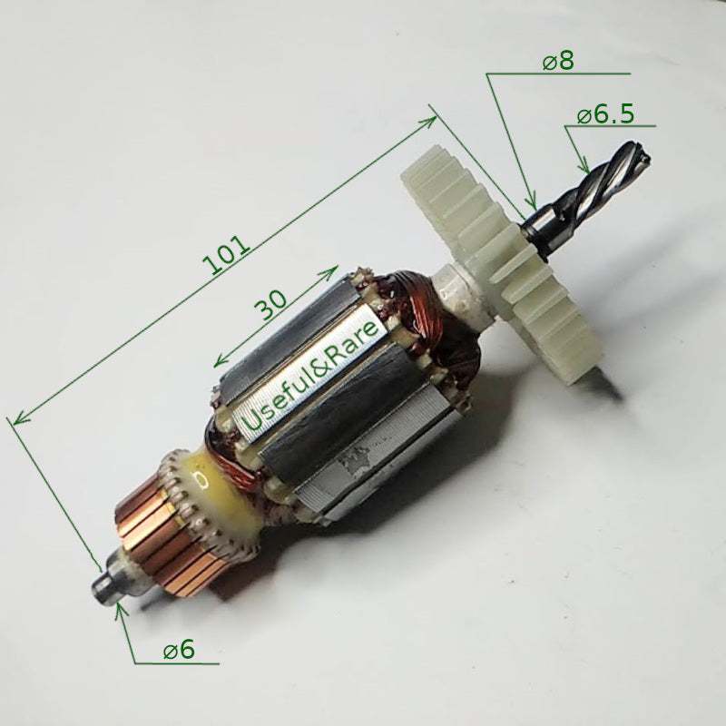 Small electric drill motor armature L133-101 d35 t5