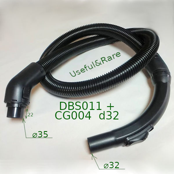 Vacuum cleaner tube set VC02B15 hose+connector 35 on pipe 32