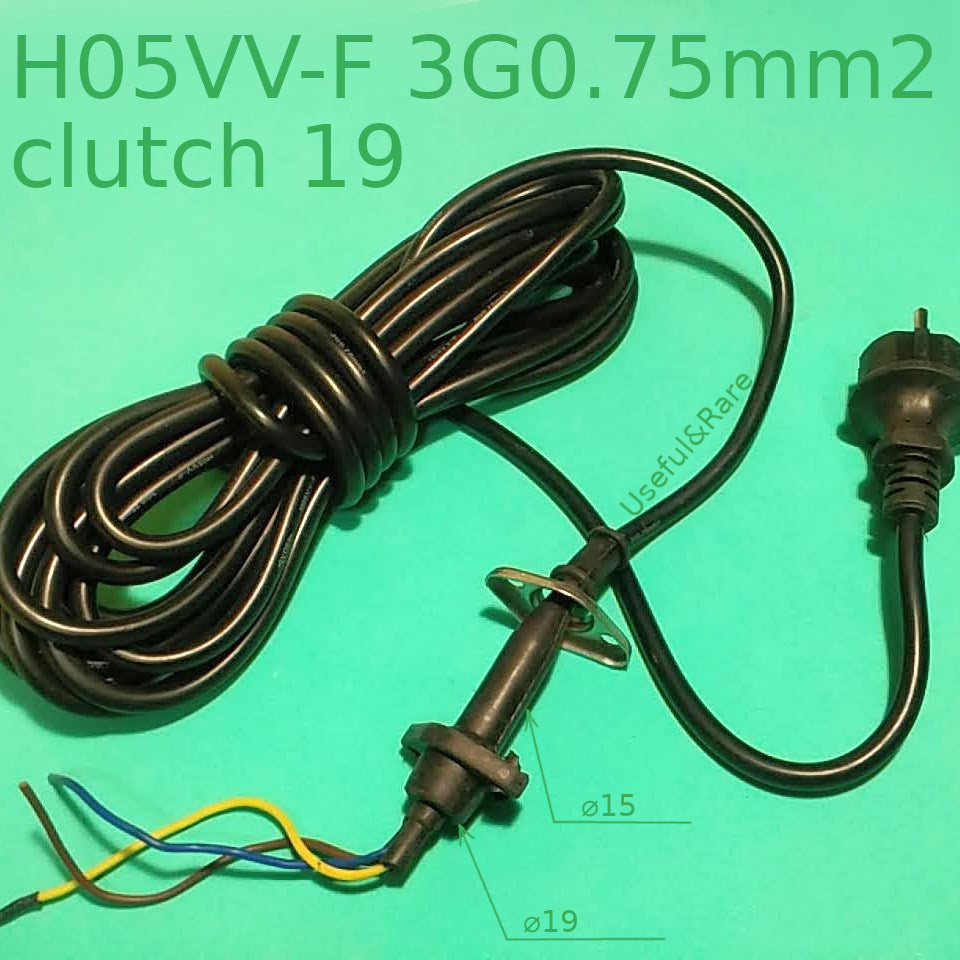 Submersible drainage pump power cable H05VV-F core 3G0.75mm2 single clutch d19