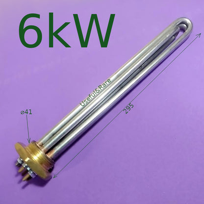 Electric water heating element L300 6.0 kW thread 41 stainless steel