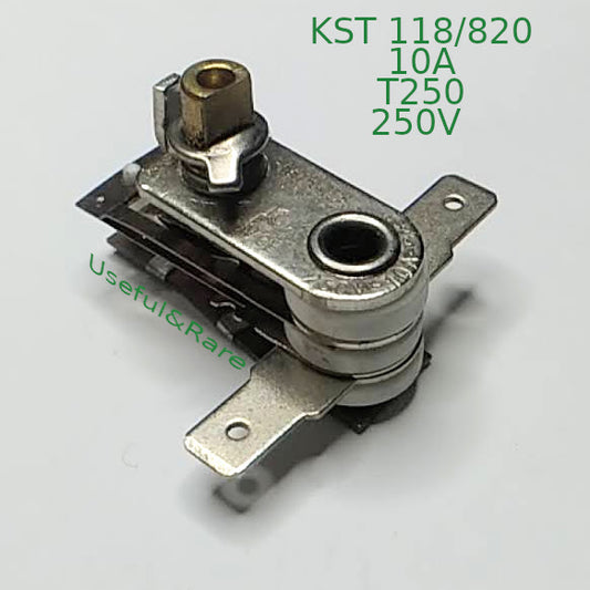 2-pin bimetallic thermostat KST-118/820 T250 10A short rod
