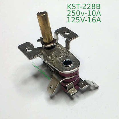 Asel AF-0123, AF-1023, AF 0723 ovens bimetallic thermostat 3 pin KST-220/228B T250 10A