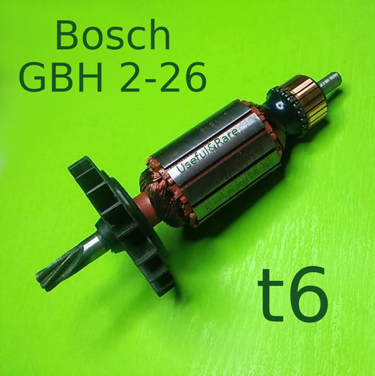 Bosch GBH 2-26 hammer drill Six-tooth motor armature d35*L153 t6