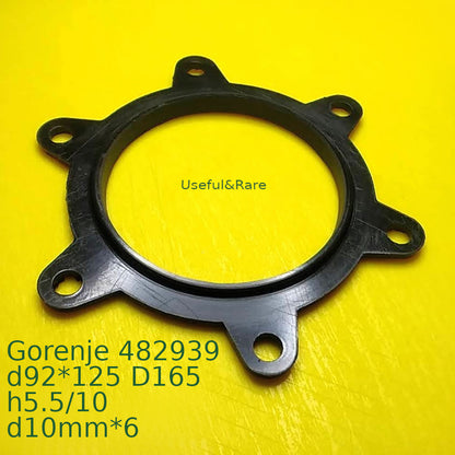 Gorenje boiler flange gasket 482939 d92*125 D165 h5.5/10 d10mm*6