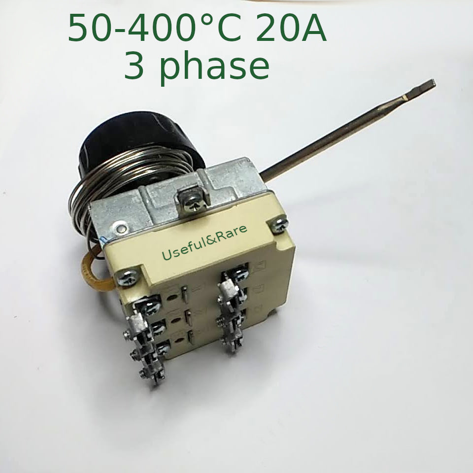 Commercial Electric stove ceramic thermostat TC-1R31KM 50°C...+400°C L110 d4 20A 250/380V 6 pin