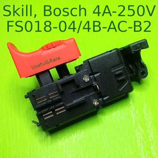 Skill, Bosch Electric Drill Manual Operation Trigger Switch FS018-04/4B-AC-B2 4A-250V