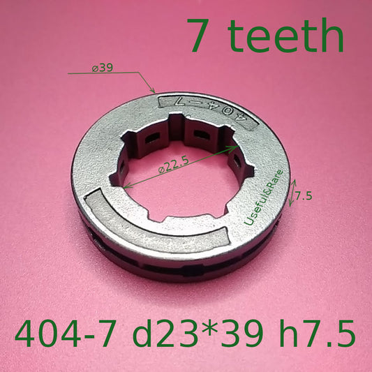 Stihl Husqvarna 7 Teeth Chain saw Wheel Rim 404-7 d23*39 h7.5