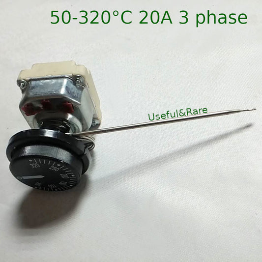 Commercial Electric stove ceramic thermostat 50°C...+320°C L120 d3 20A 250~400V 6 pin