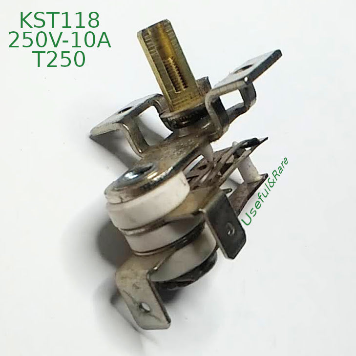 2 pin bimetallic thermostat KST-118 T250 10A