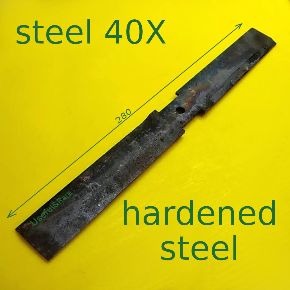 Hardened steel herb chopper knife 280*30*3 d6.5